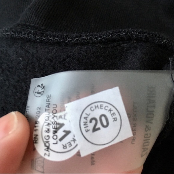 ZADIG & VOLTAIRE BNWT Gold Skull Sweatshirt Medium - Picture 10 of 10